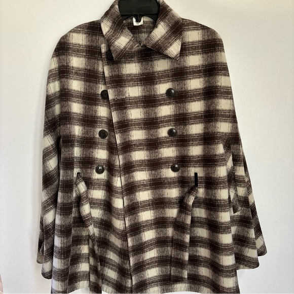Jockey P2P Womens Plaid Poncho Jacket, Size 1 (xs-medium) - Picture 1 of 4